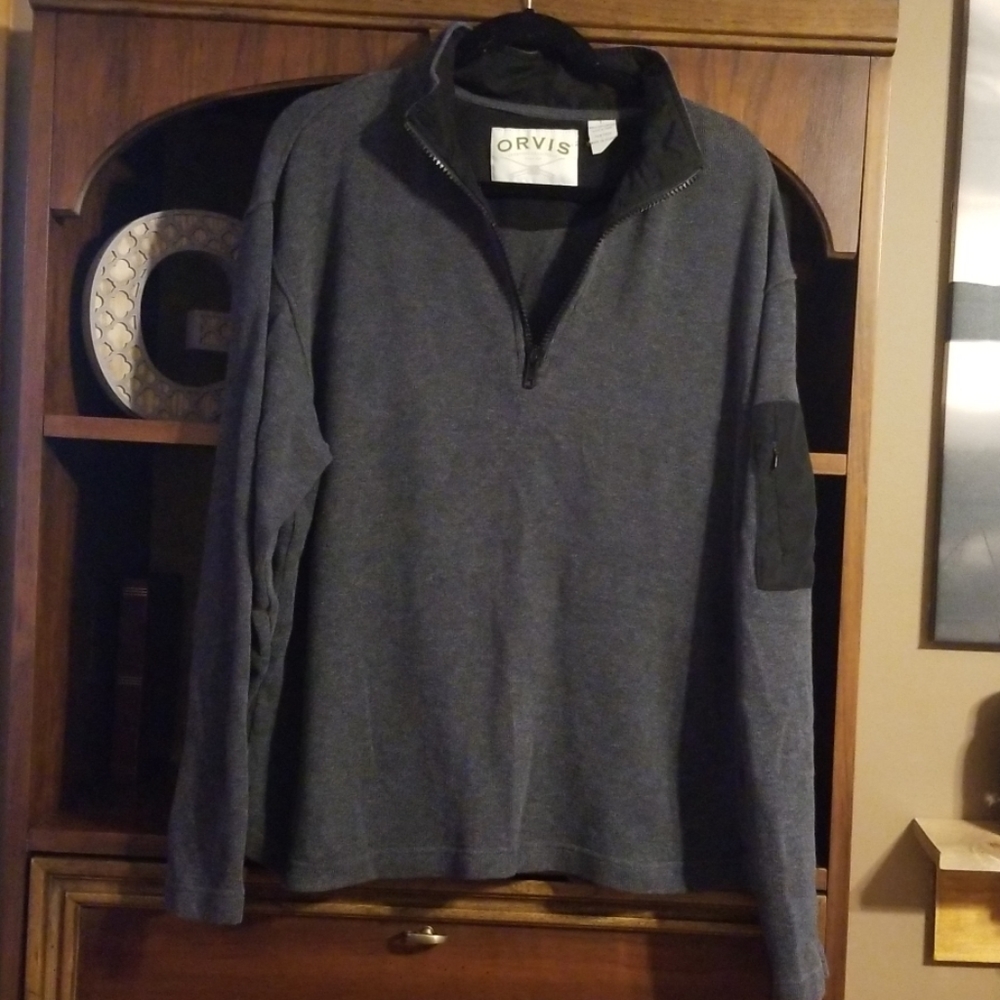 🛍Orvis mens Ls half zip